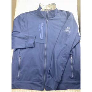 RLX Ralph Lauren Men XL Blue Full Zip Wicking Soft Stretch Knit Golf Jacket NWOT